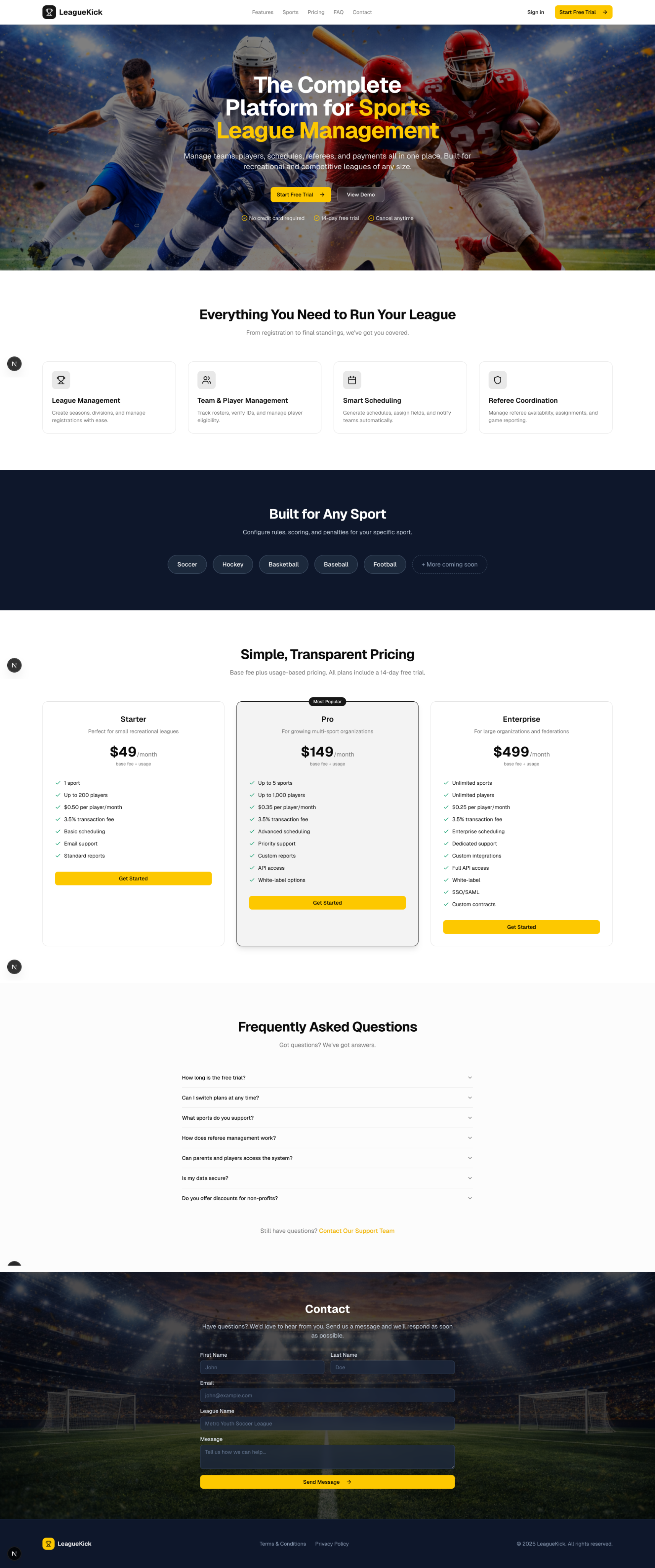 LeagueKick.com preview